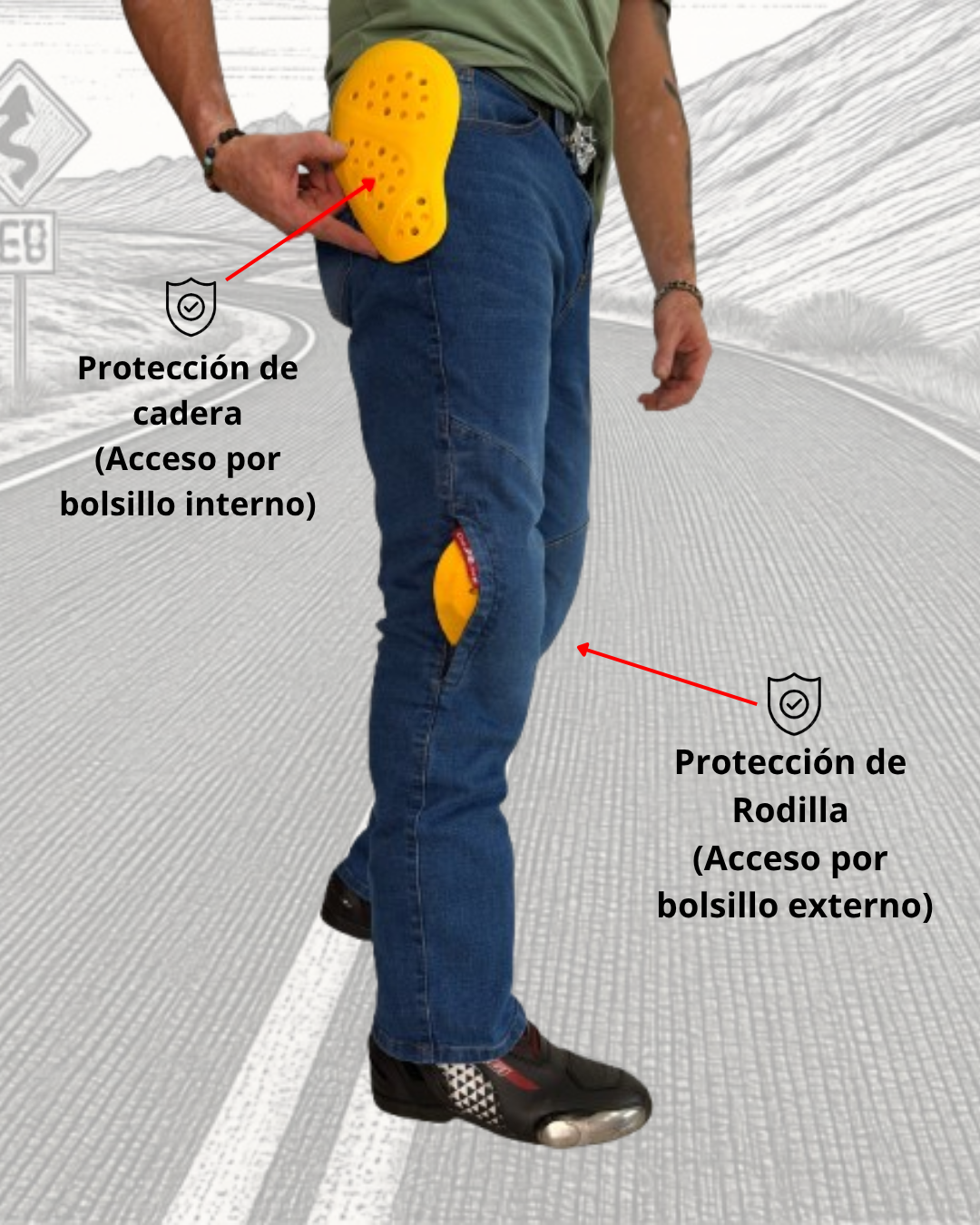 COMBOS Pantalón más Protección (armadura incluida)