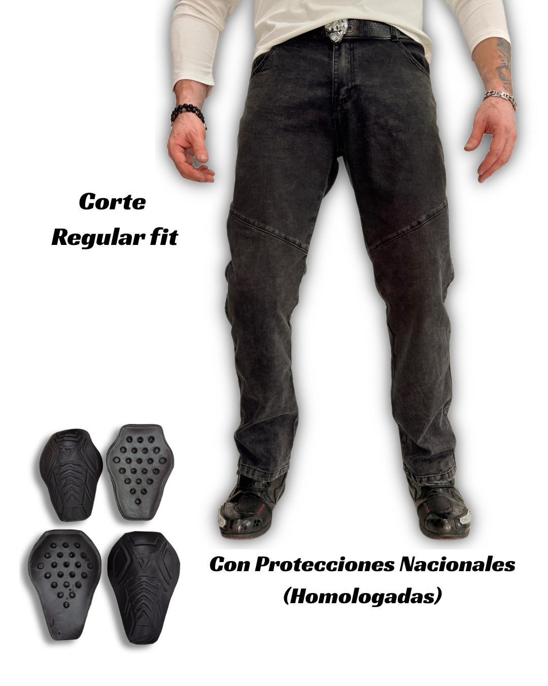 COMBO Jean Confort Grey + Protección Homologada