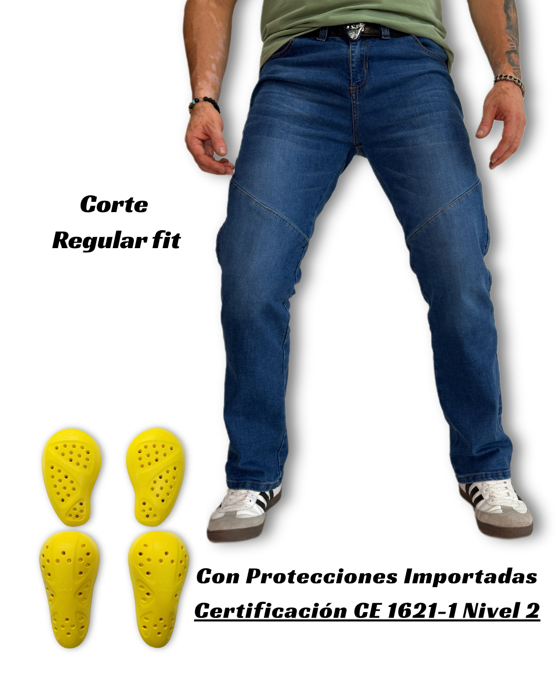 COMBO Jean Confort Indigo + Protección Certificada