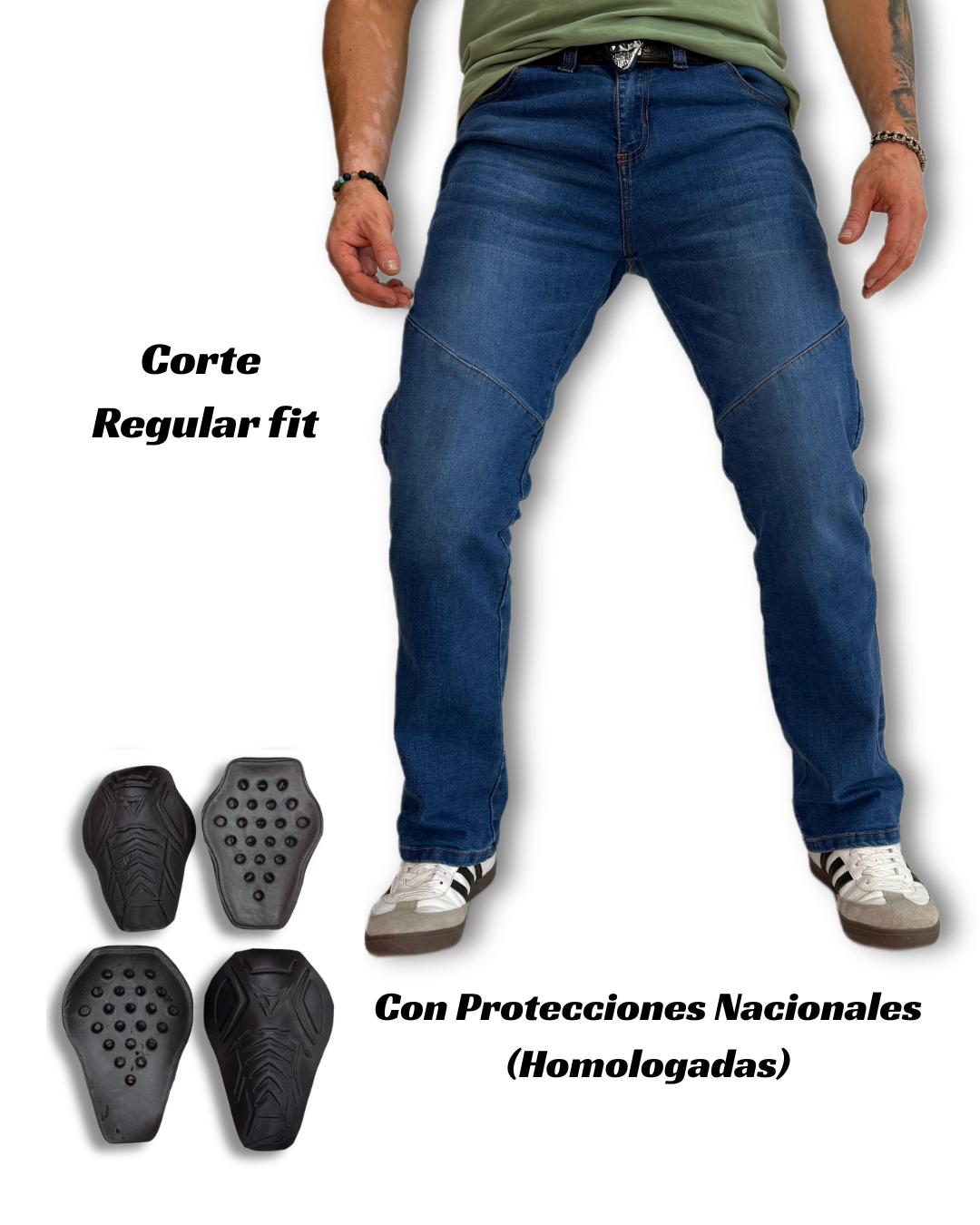 COMBO Jean Confort Indigo + Protección Homologada