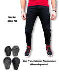 COMBO Jean BT Negro + Protección Homologada